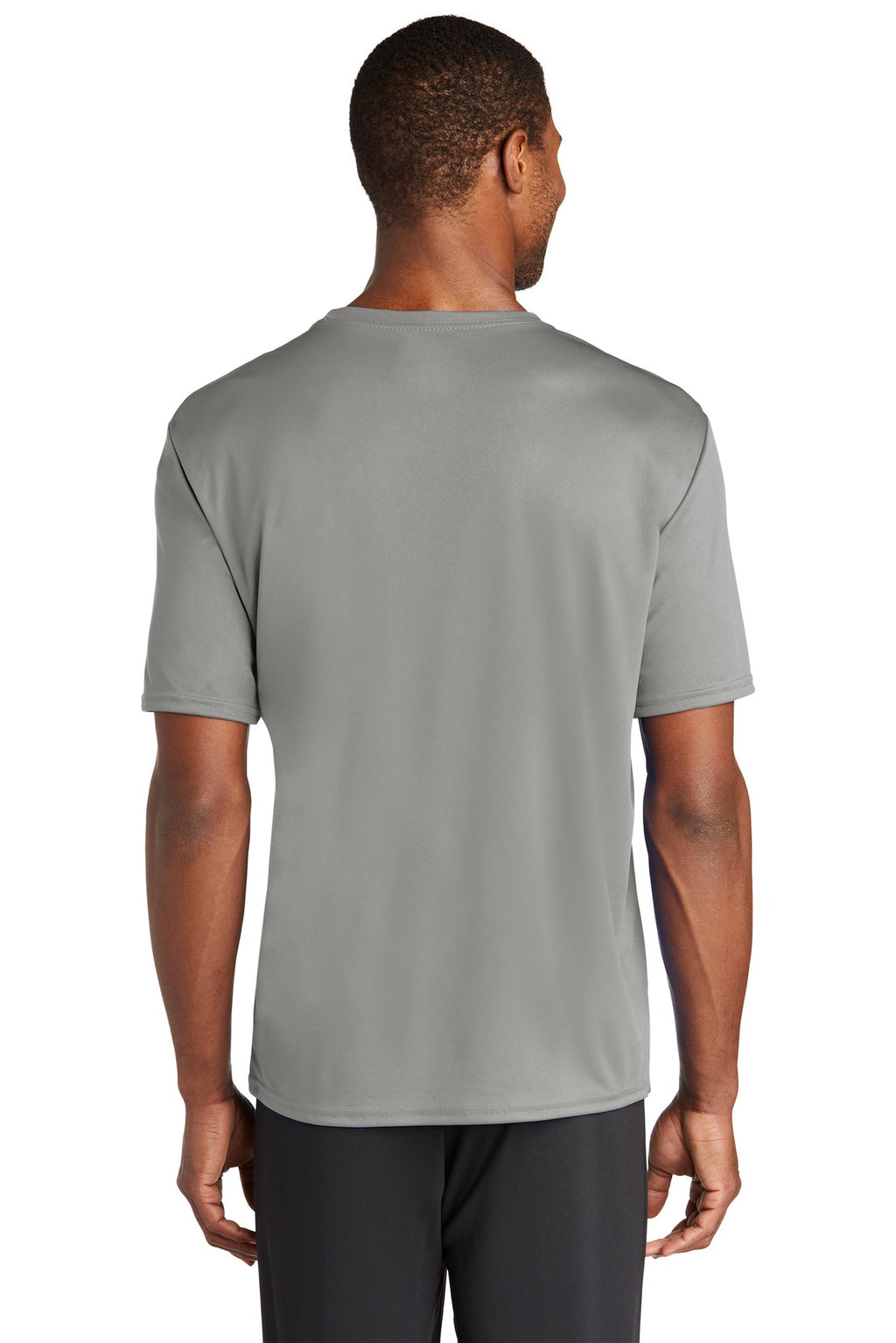 Grey Concrete Port & Company Performance Tee. PC380