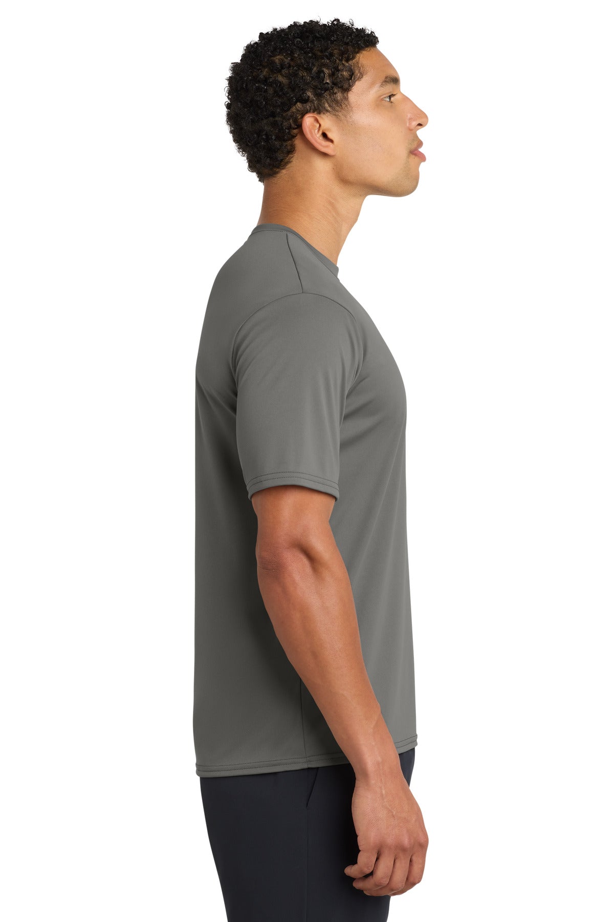 Grey Concrete Port & Company Performance Tee. PC380