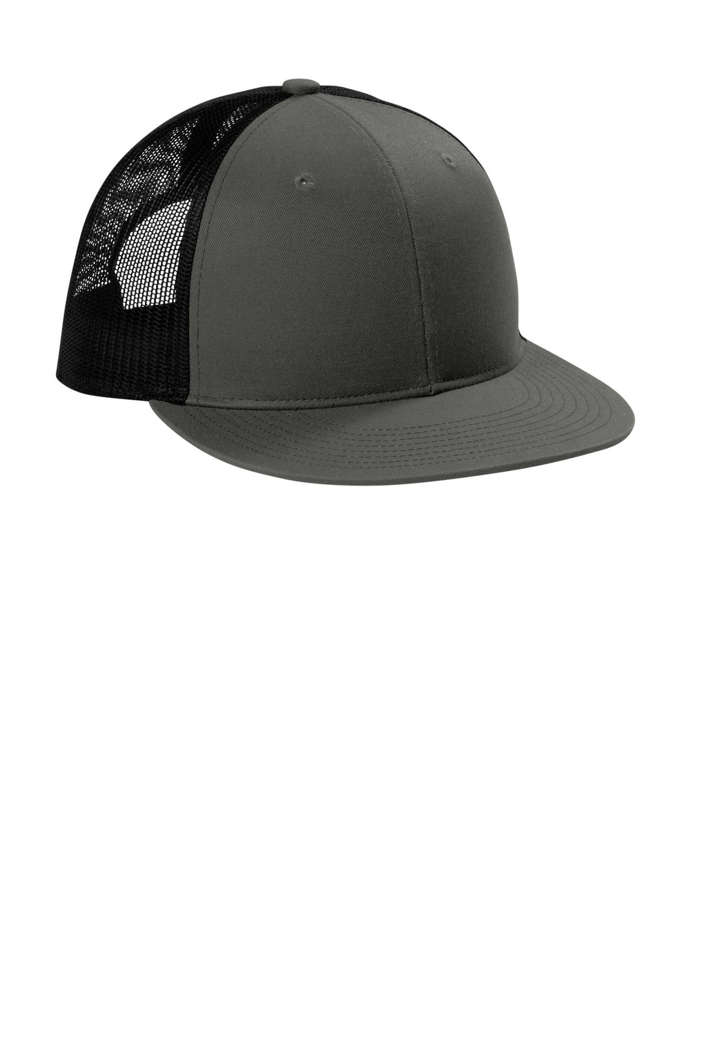 GyStl/Blk Port Authority Snapback Flat Bill Trucker Cap C407