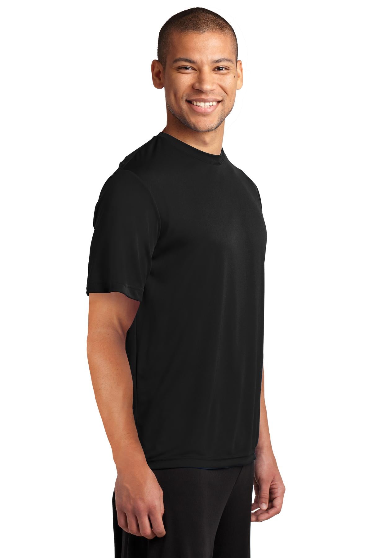 Jet Black Port & Company Performance Tee. PC380