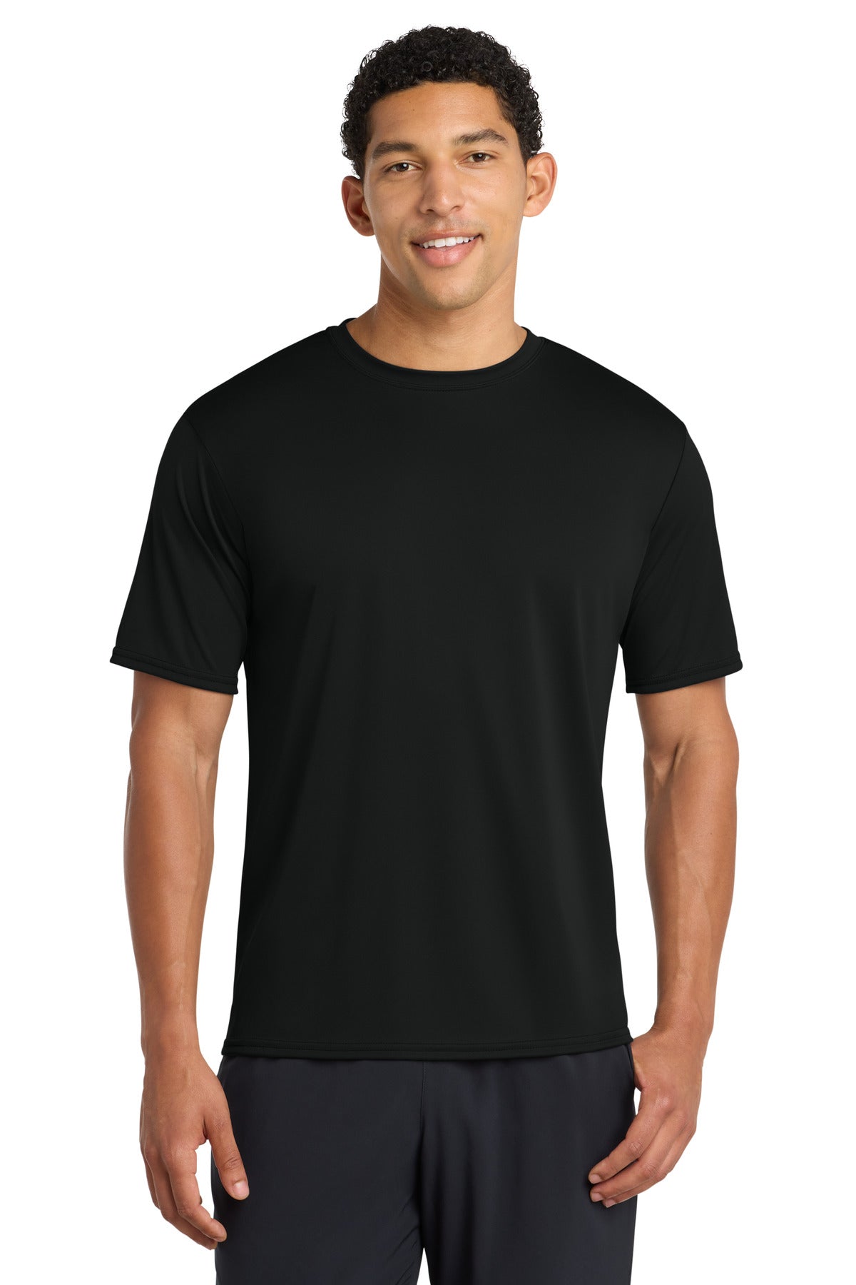 Jet Black Port & Company Performance Tee. PC380