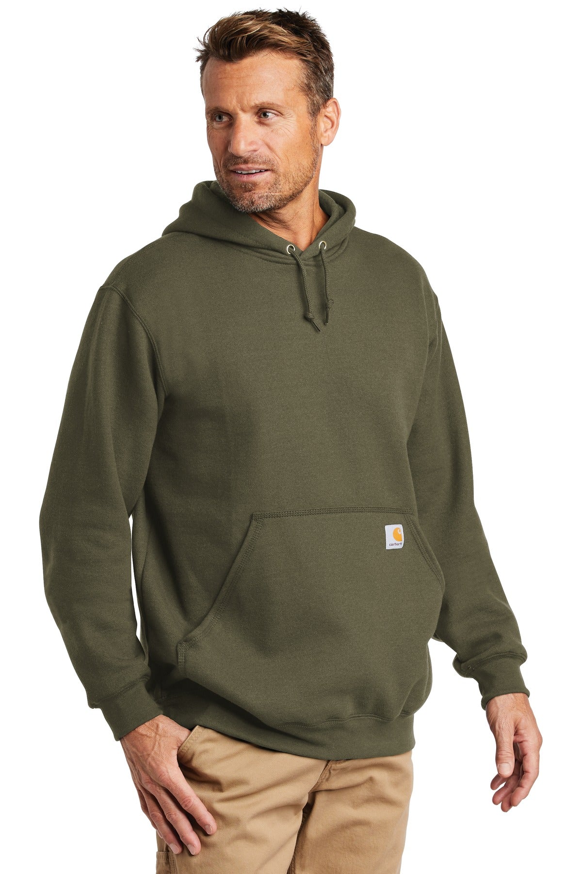 Moss Carhartt Midweight Hooded Sweatshirt. CTK121