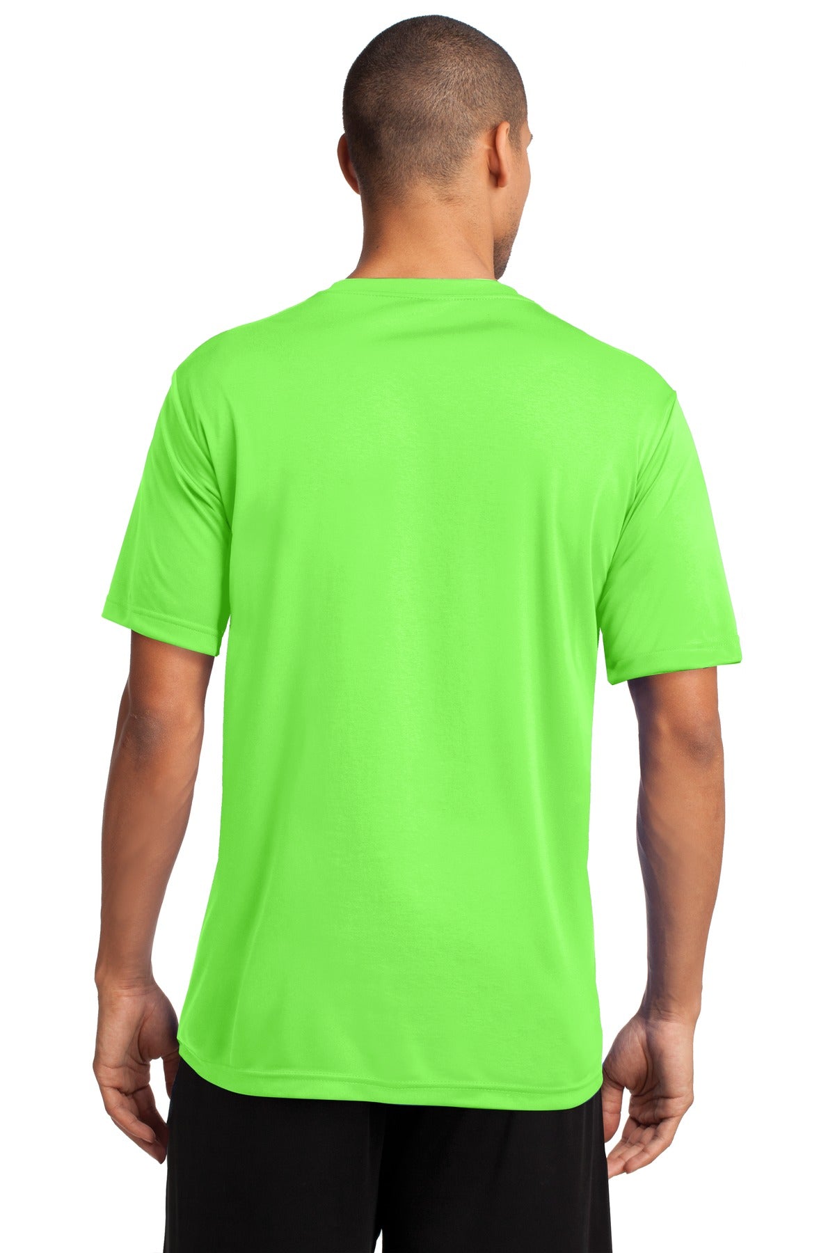 Neon Green Port & Company Performance Tee. PC380
