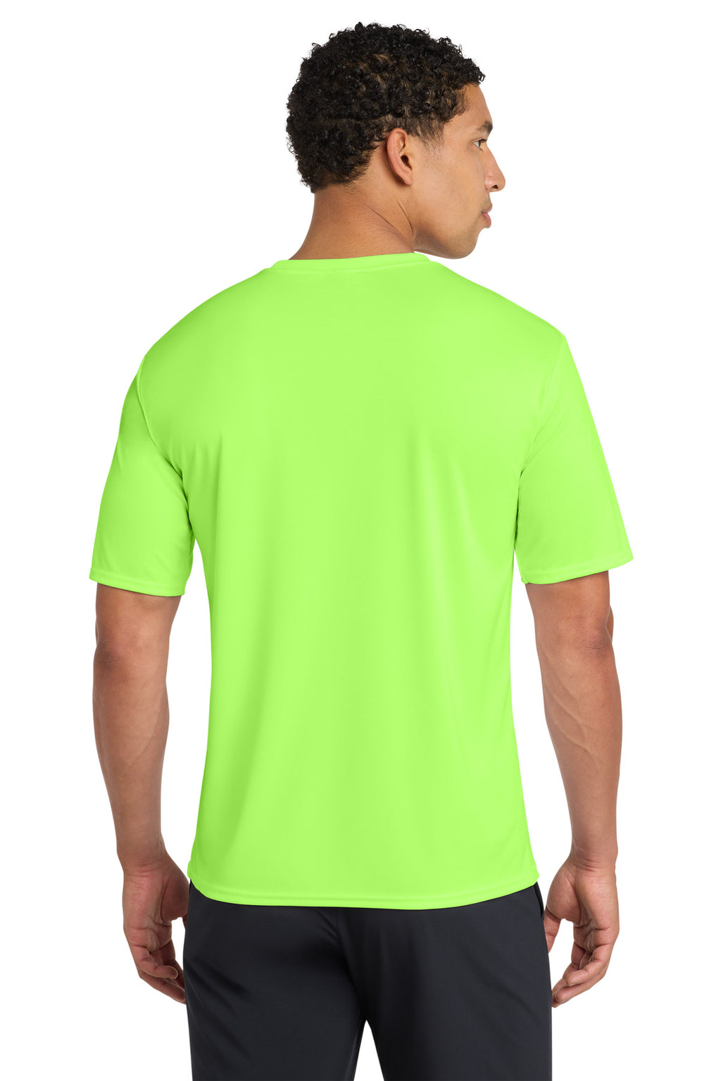 Neon Green Port & Company Performance Tee. PC380