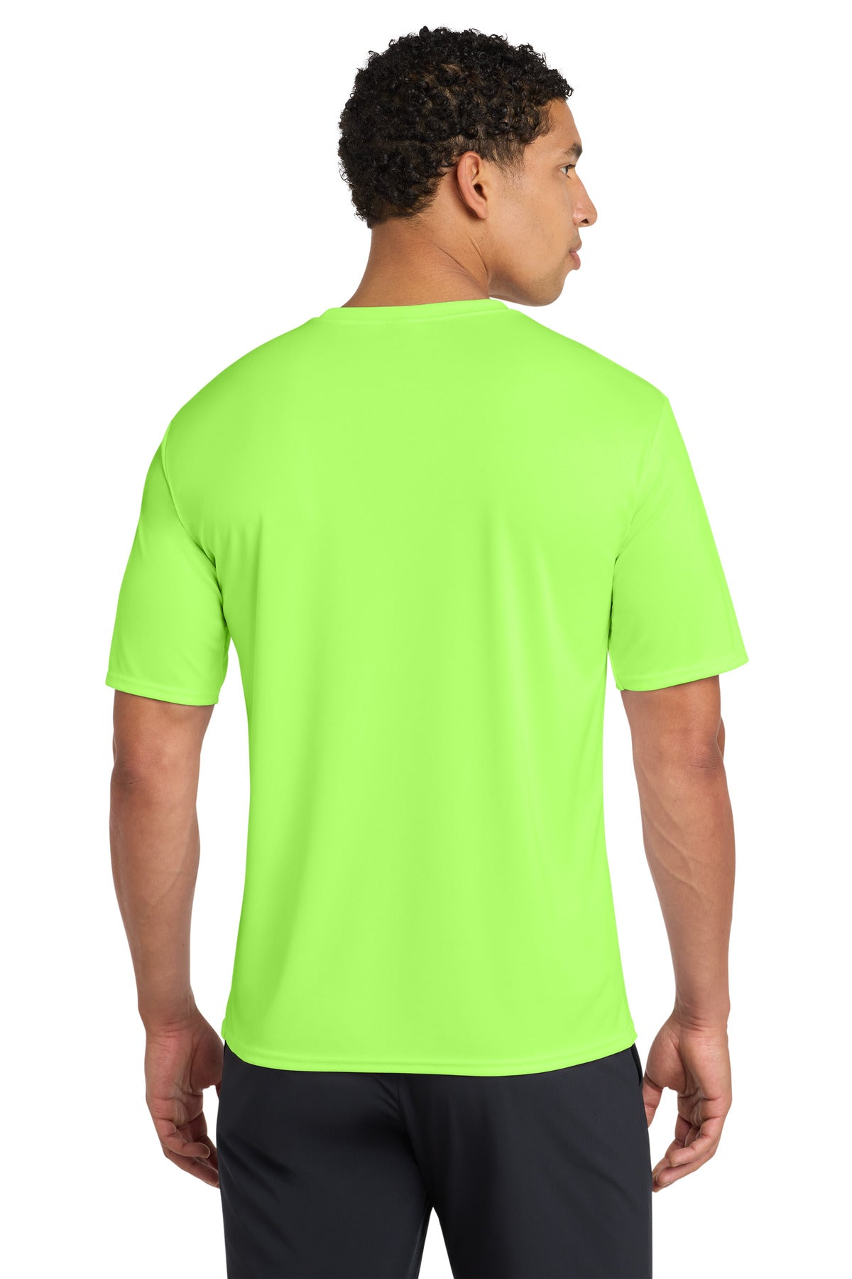 Neon Green Port & Company Performance Tee. PC380