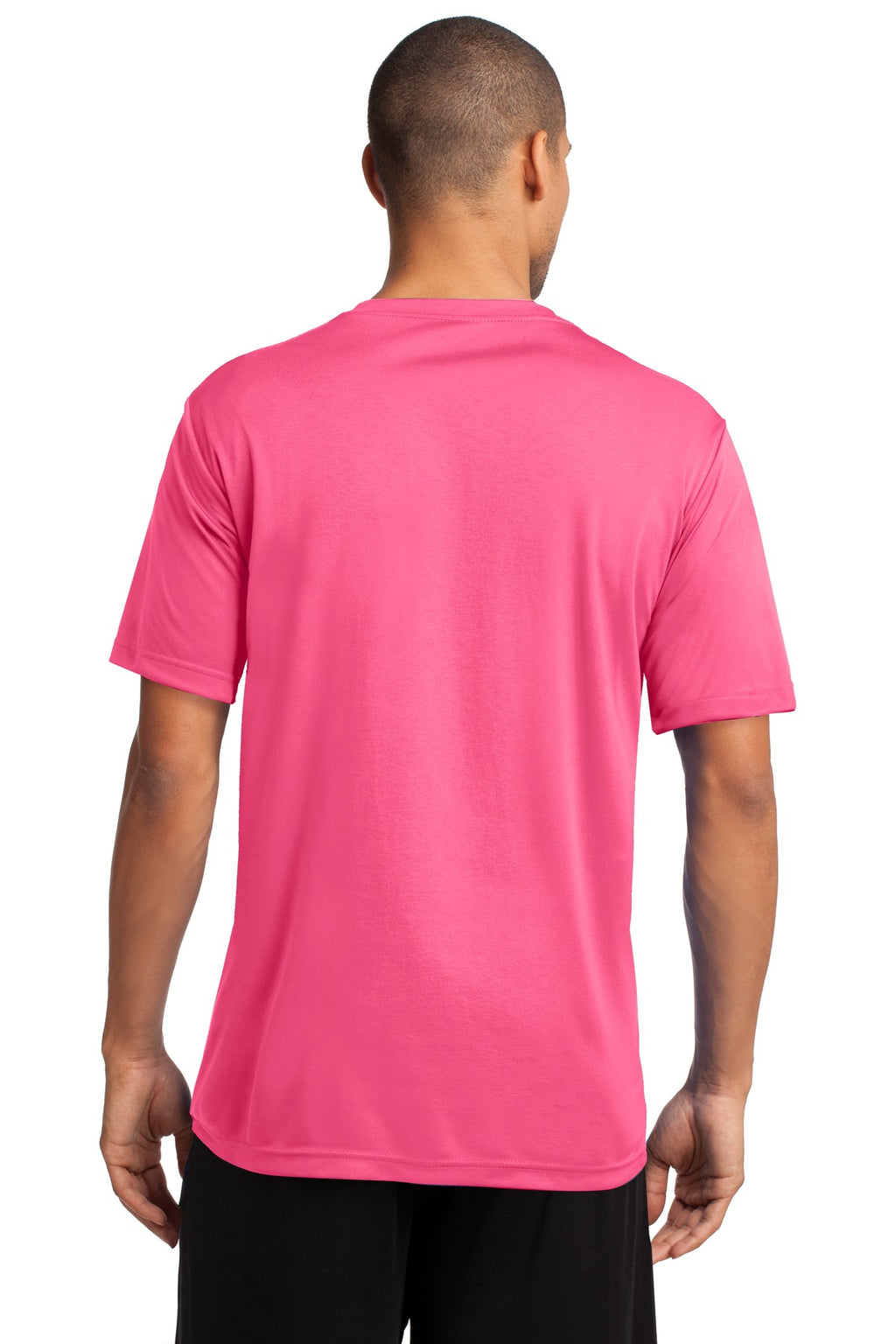 Neon Pink Port & Company Performance Tee. PC380