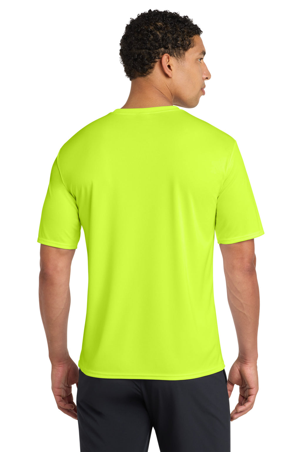 Neon Yellow Port & Company Performance Tee. PC380