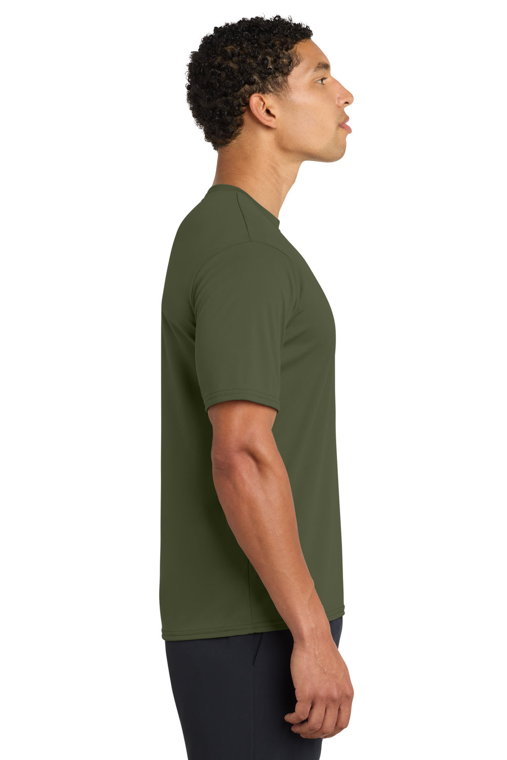 OlvDrabGn Port & Company Performance Tee. PC380