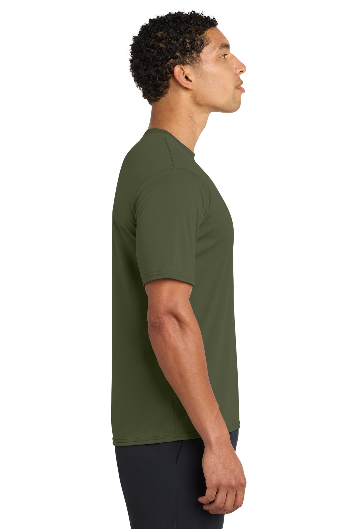 OlvDrabGn Port & Company Performance Tee. PC380