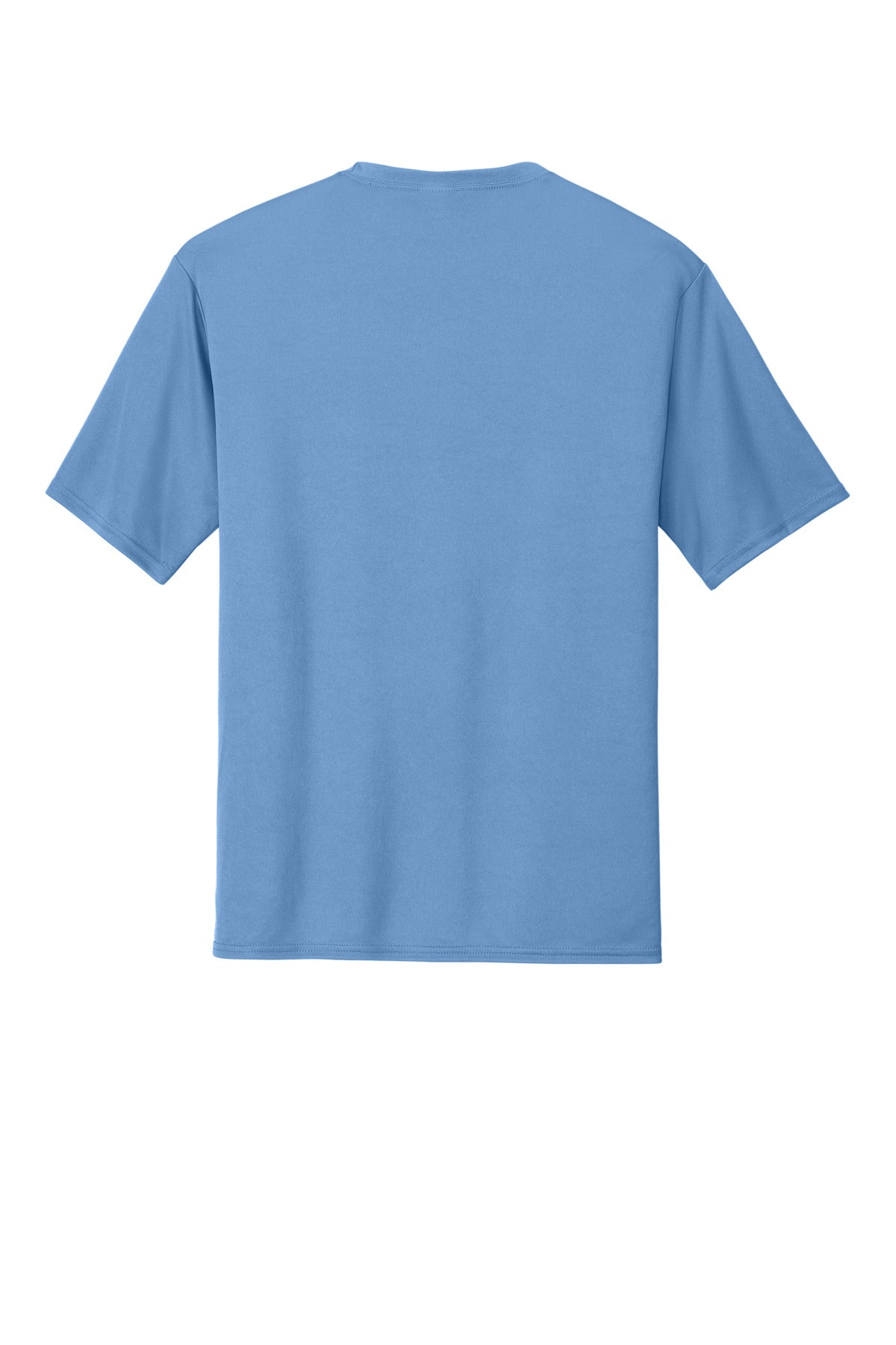Rear View of Carolina Blue Port & Company Performance Tee. PC380