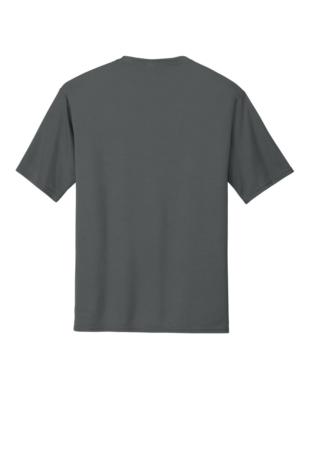 Rear View of Charcoal Port & Company Performance Tee. PC380