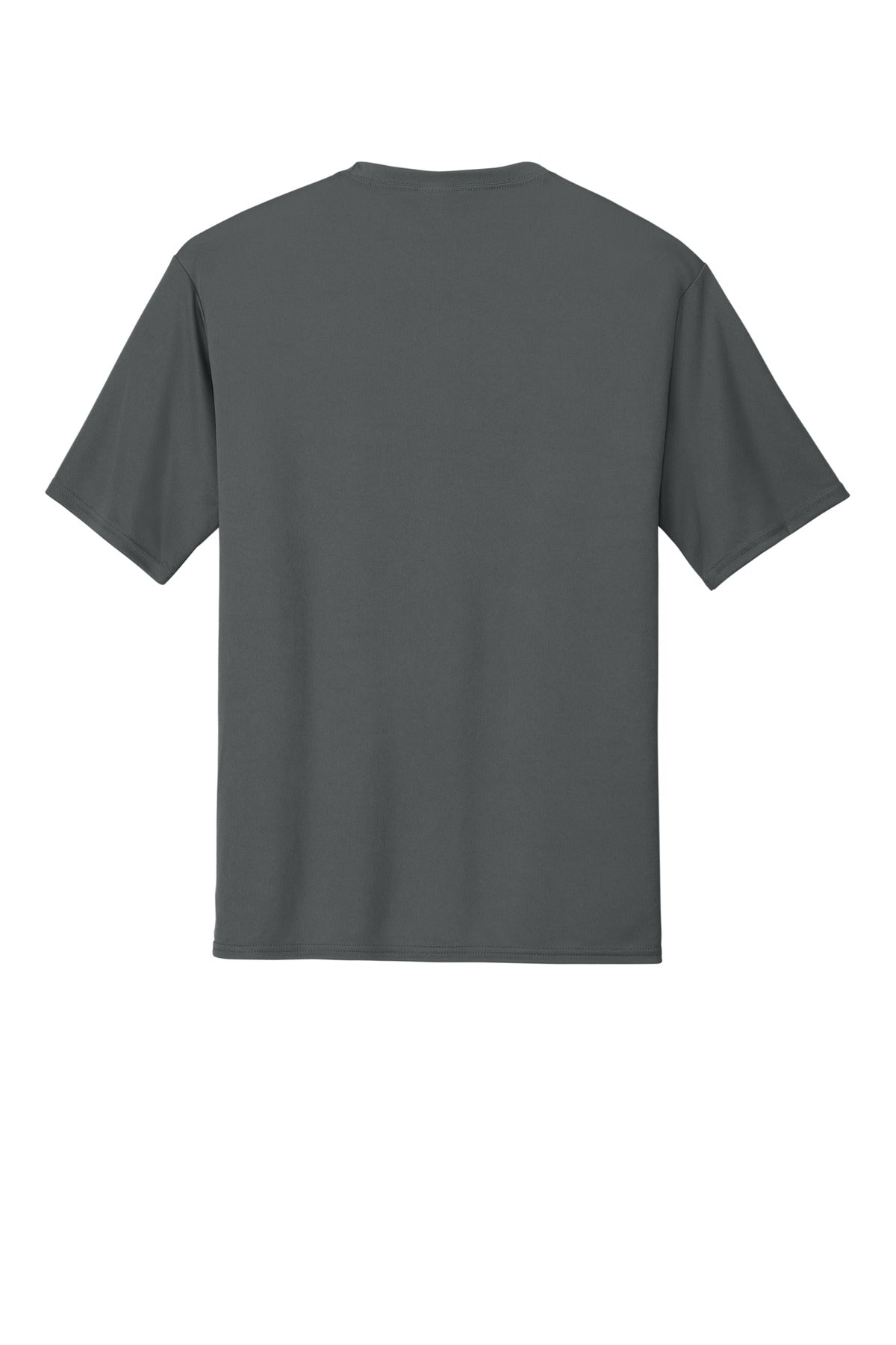 Rear View of Charcoal Port & Company Performance Tee. PC380