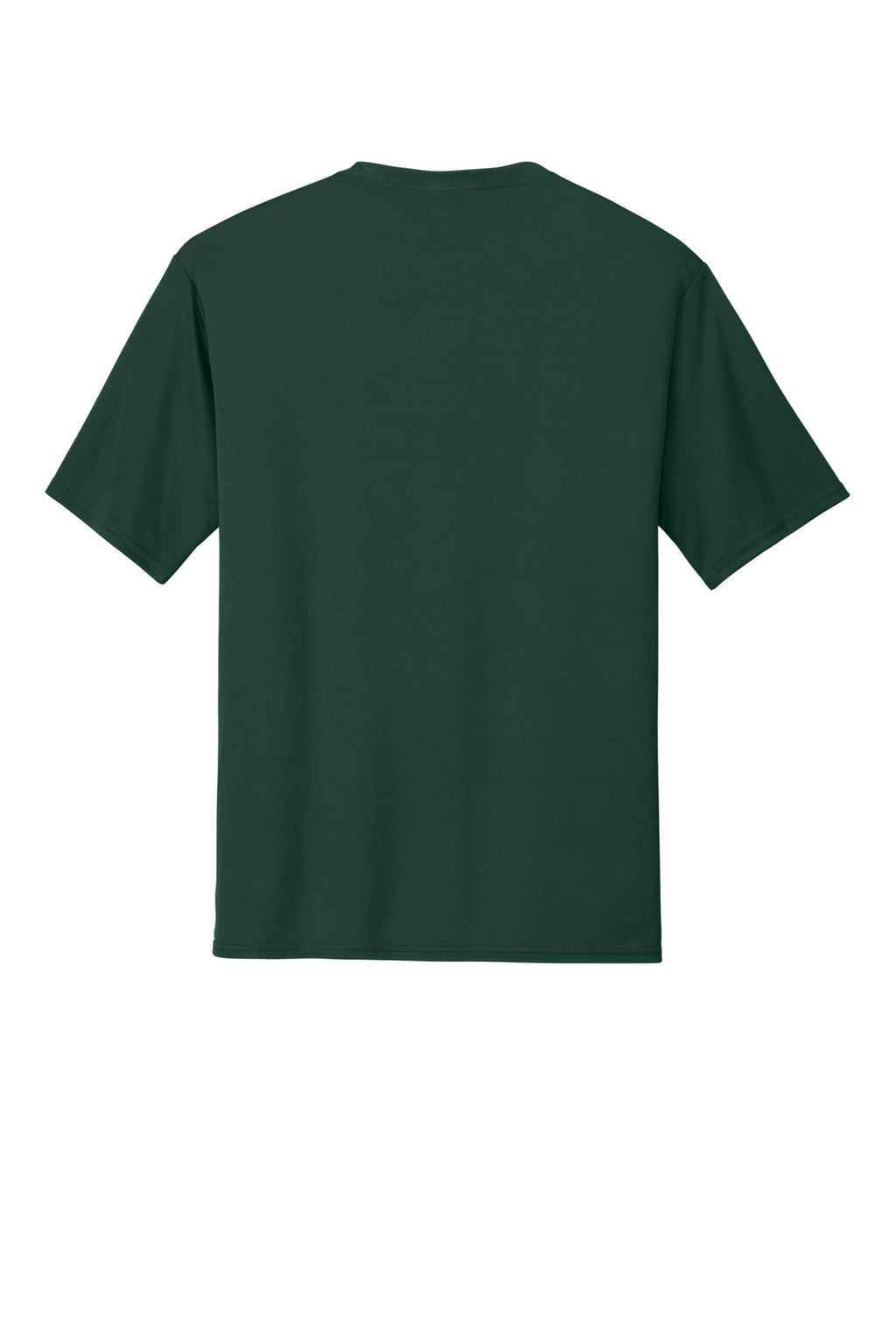 Rear View of Dark Green Port & Company Performance Tee. PC380