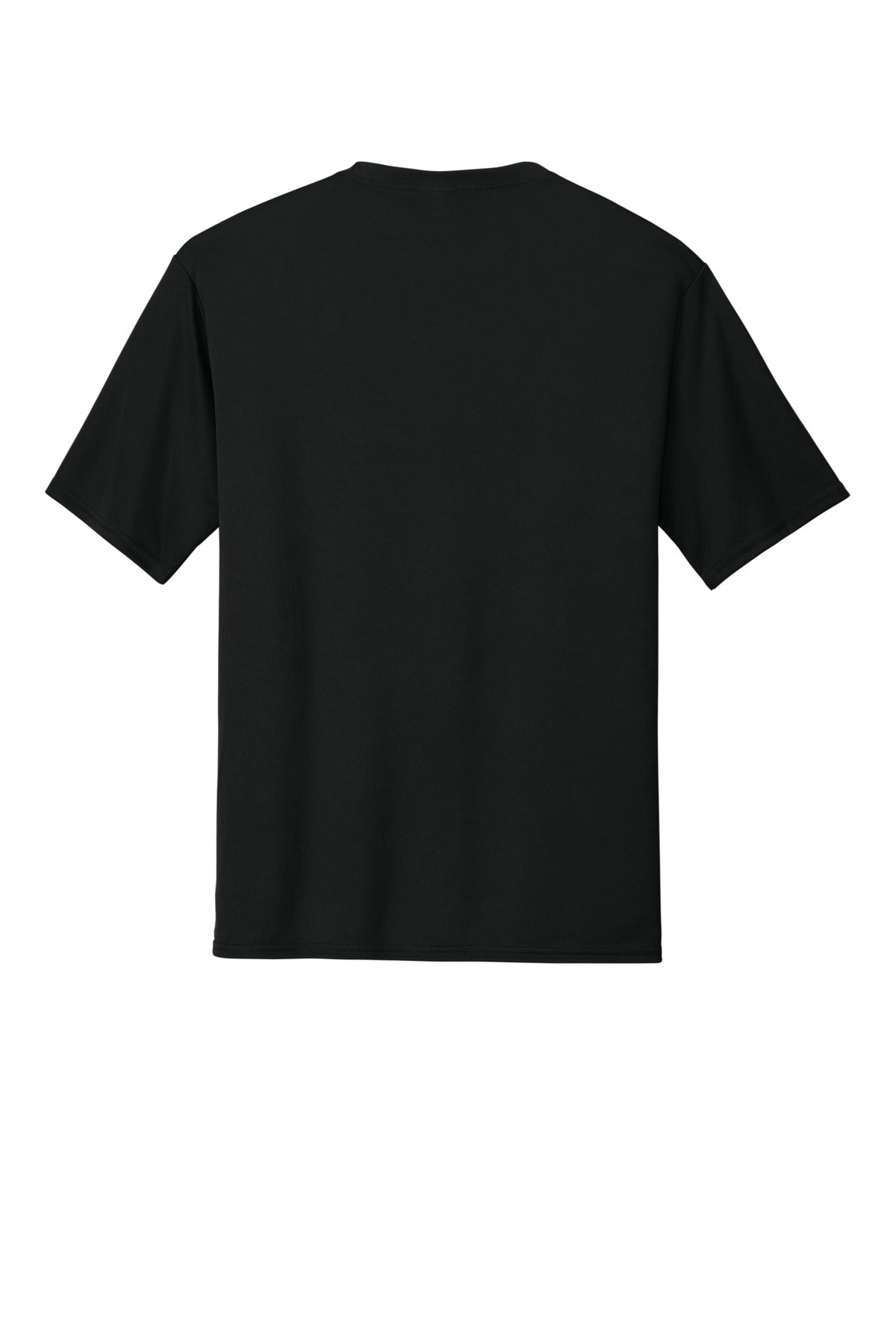 Rear View of Jet Black Port & Company Performance Tee. PC380