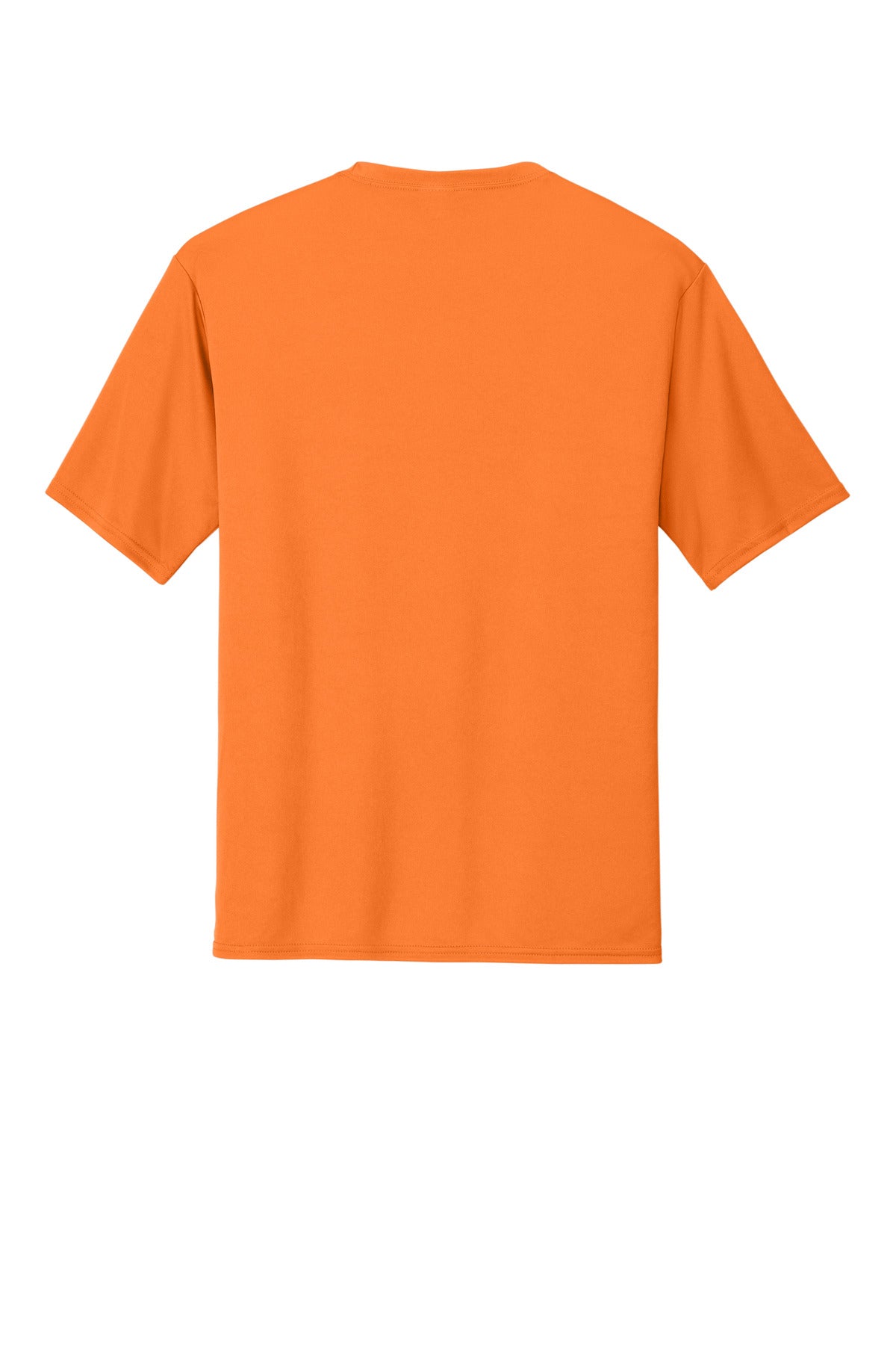 Rear View of Neon Orange Port & Company Performance Tee. PC380