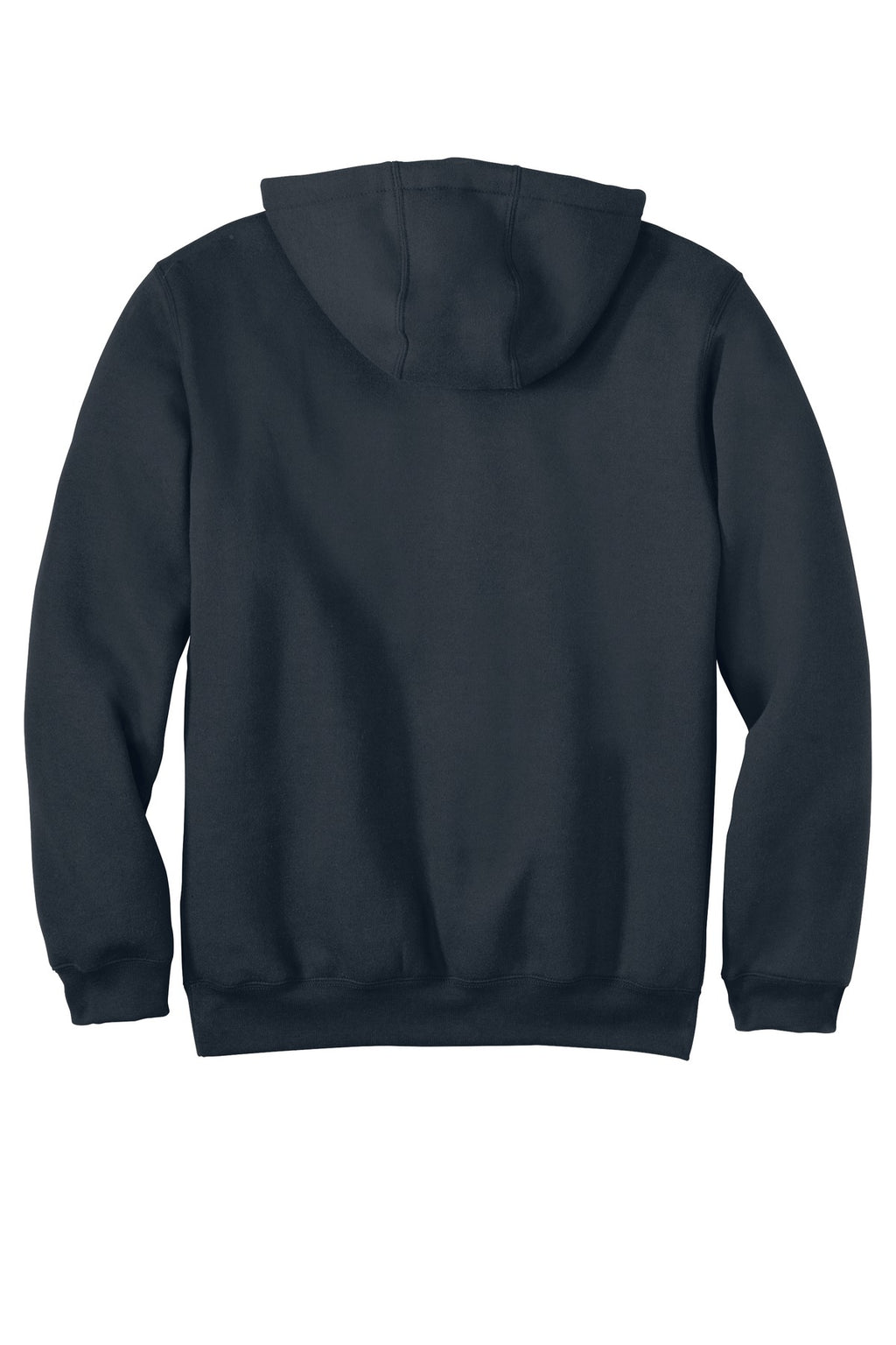 Rear View of New Navy Carhartt Midweight Hooded Sweatshirt. CTK121