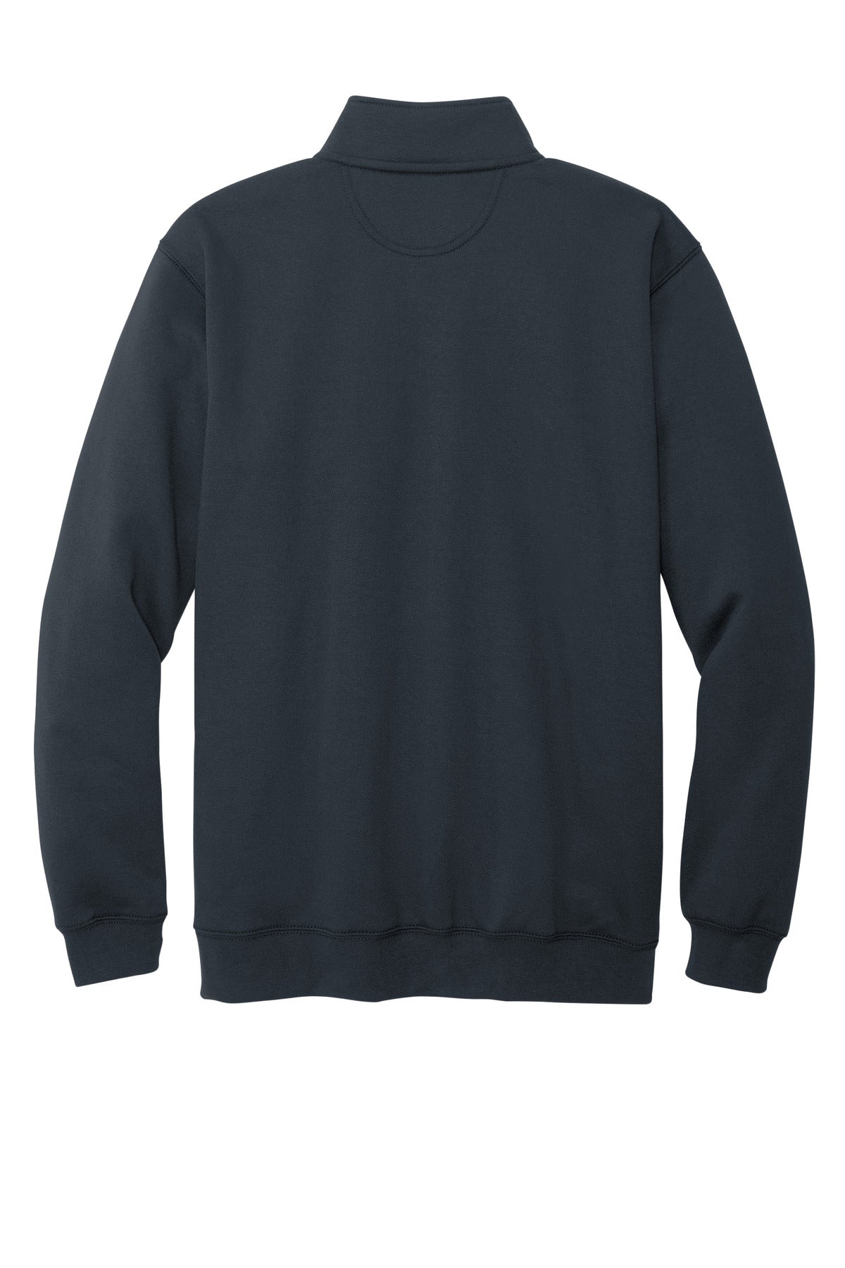 Rear View of NewNavy Carhartt Midweight 1/4-Zip Mock Neck Sweatshirt CT105294