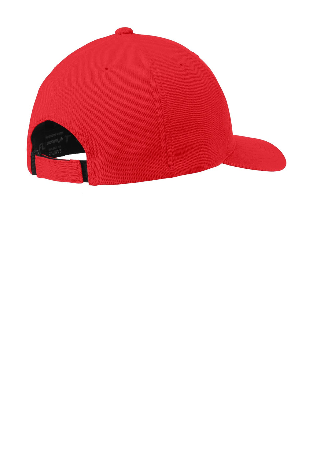 Rear View of Red Port Authority Flexfit 110 & Dry Mini Pique Cap. C934