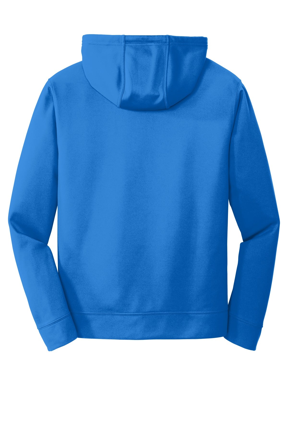 Rear View of Royal Port & Company Performance Fleece Pullover Hooded Sweatshirt. PC590H