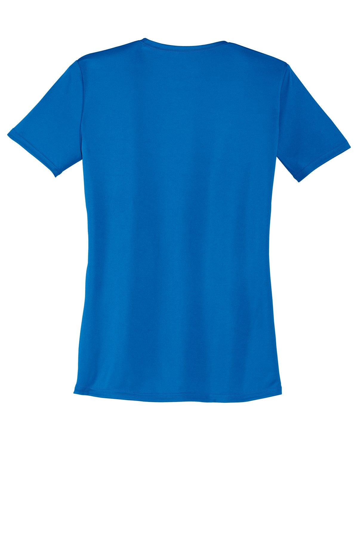 Rear View of Royal Port & Company Women's Performance Tee. LPC380