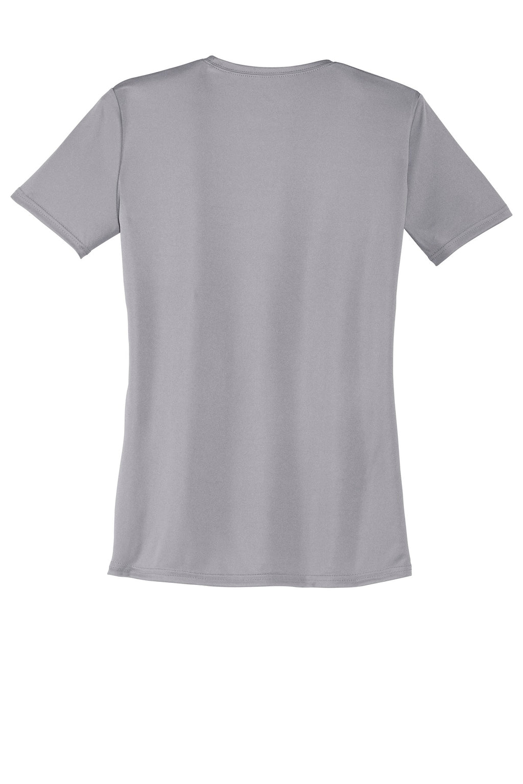 Rear View of Silver Port & Company Women's Performance Tee. LPC380