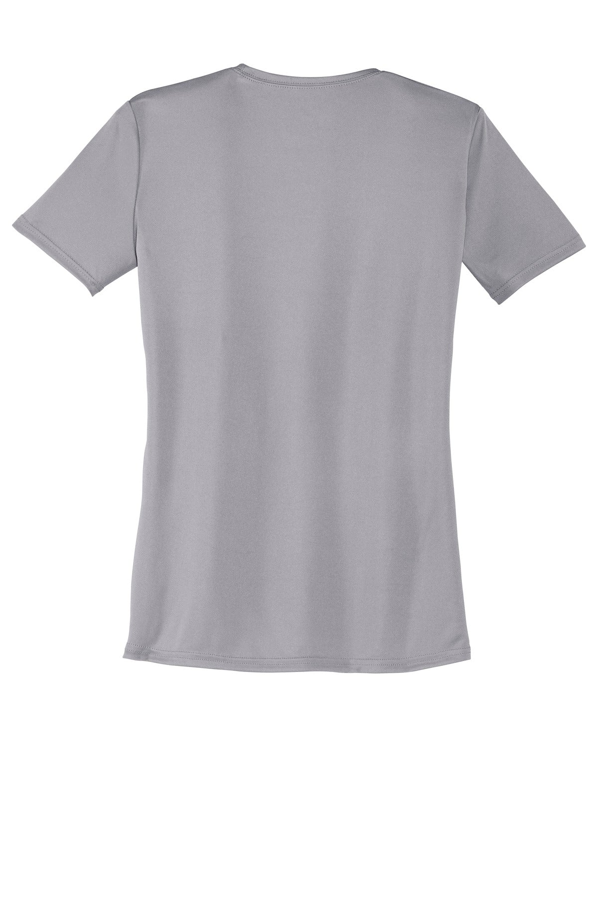 Rear View of Silver Port & Company Women's Performance Tee. LPC380