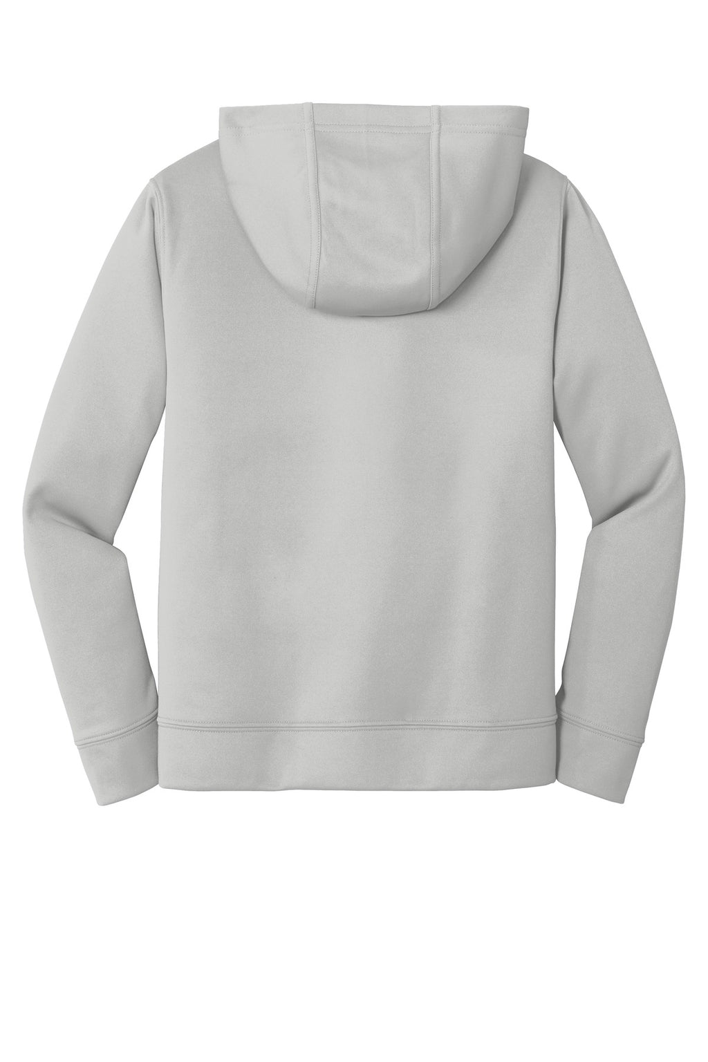 Rear View of Silver Port & Company Youth Performance Fleece Pullover Hooded Sweatshirt. PC590YH