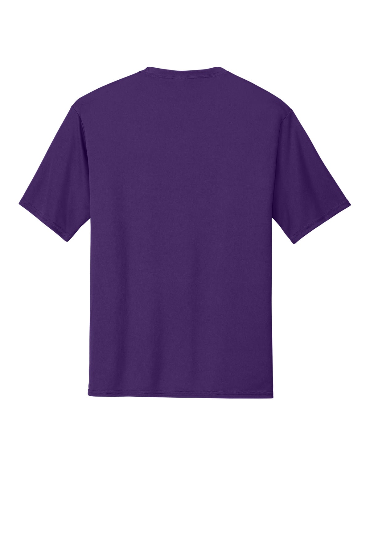Rear View of Team Purple Port & Company Performance Tee. PC380