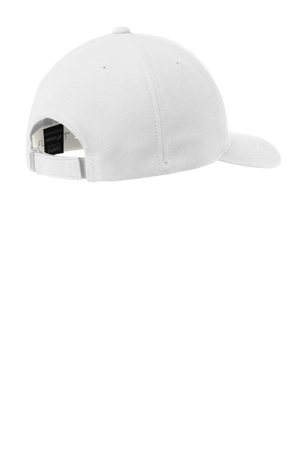 Rear View of White Port Authority Flexfit 110 & Dry Mini Pique Cap. C934