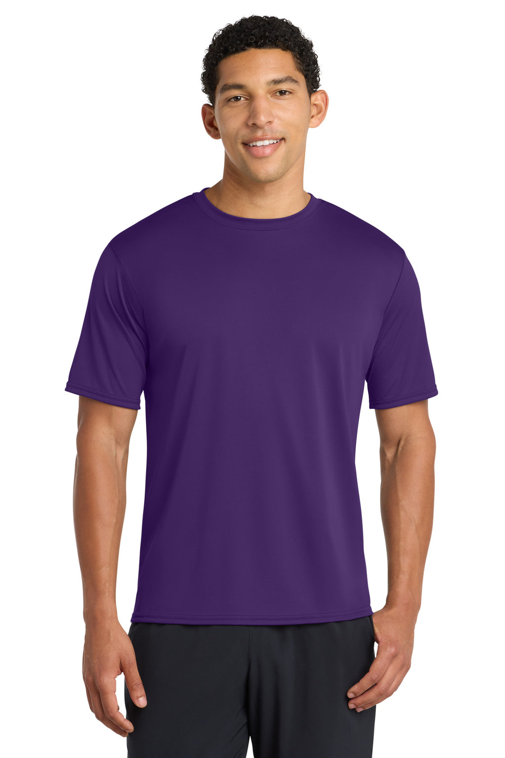 Team Purple Port & Company Performance Tee. PC380
