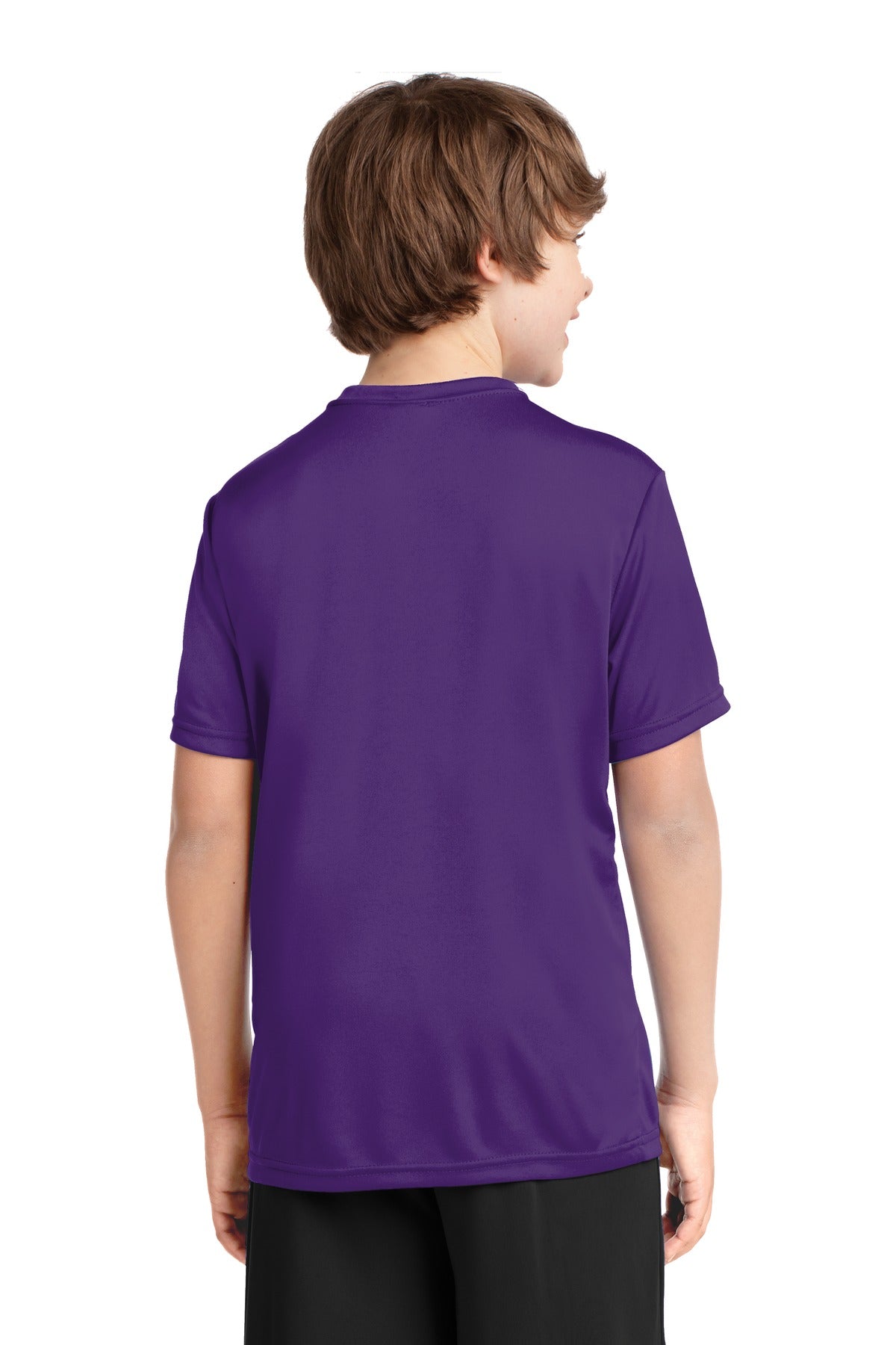 Team Purple Port & Company Youth Performance Tee. PC380Y