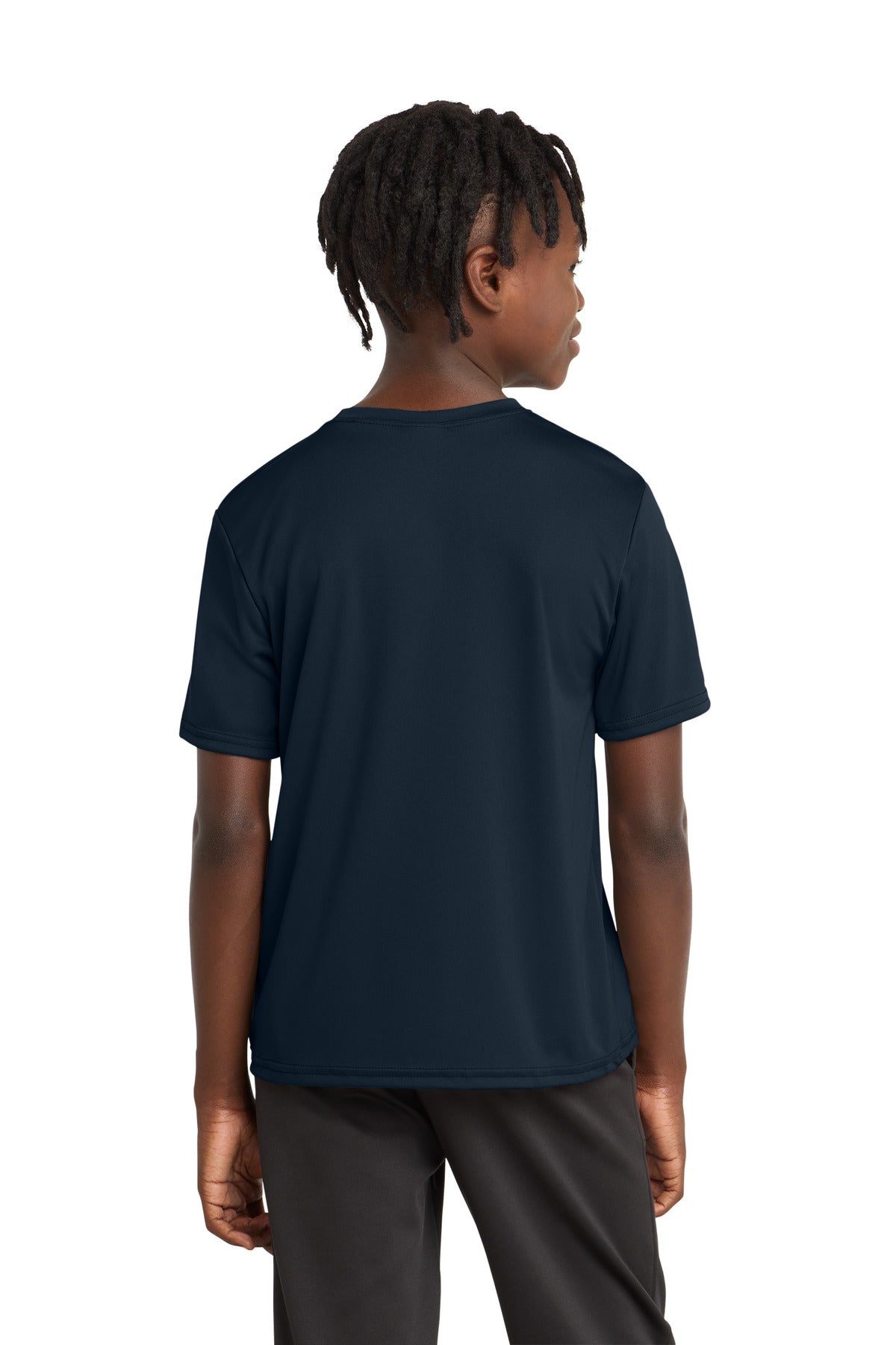 TrueNavy Port & Company Youth Performance Tee. PC380Y