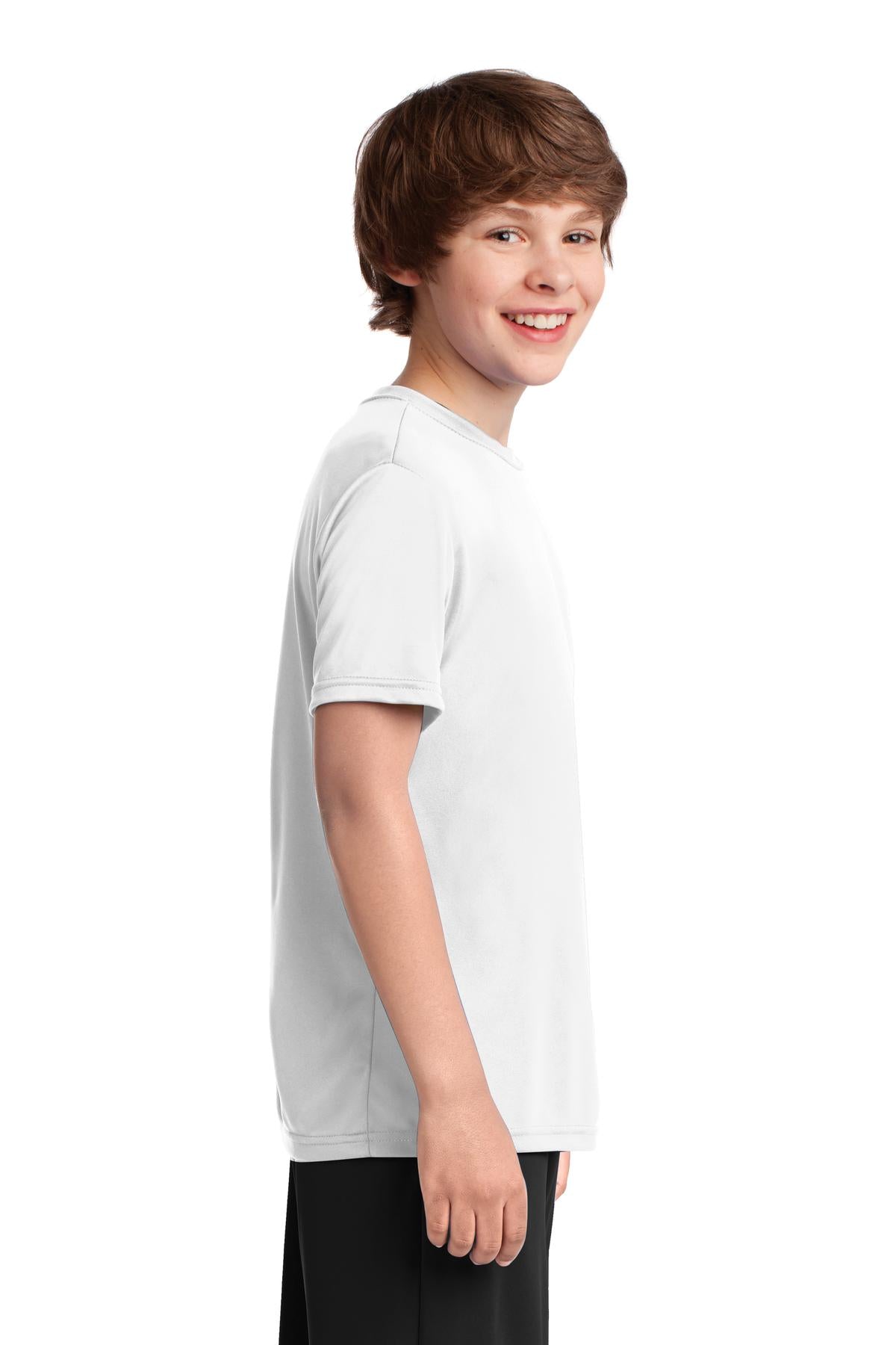 White Port & Company Youth Performance Tee. PC380Y